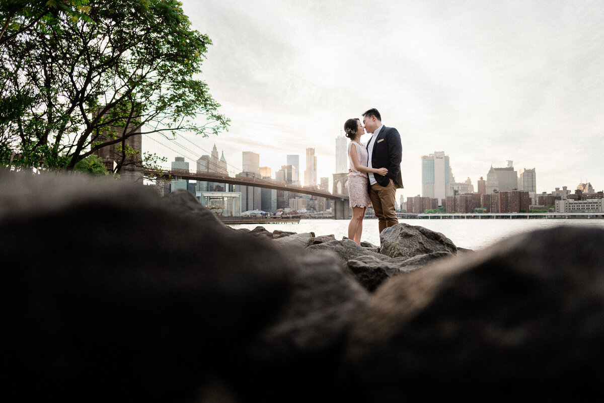 new york engagement session taken at dumbo