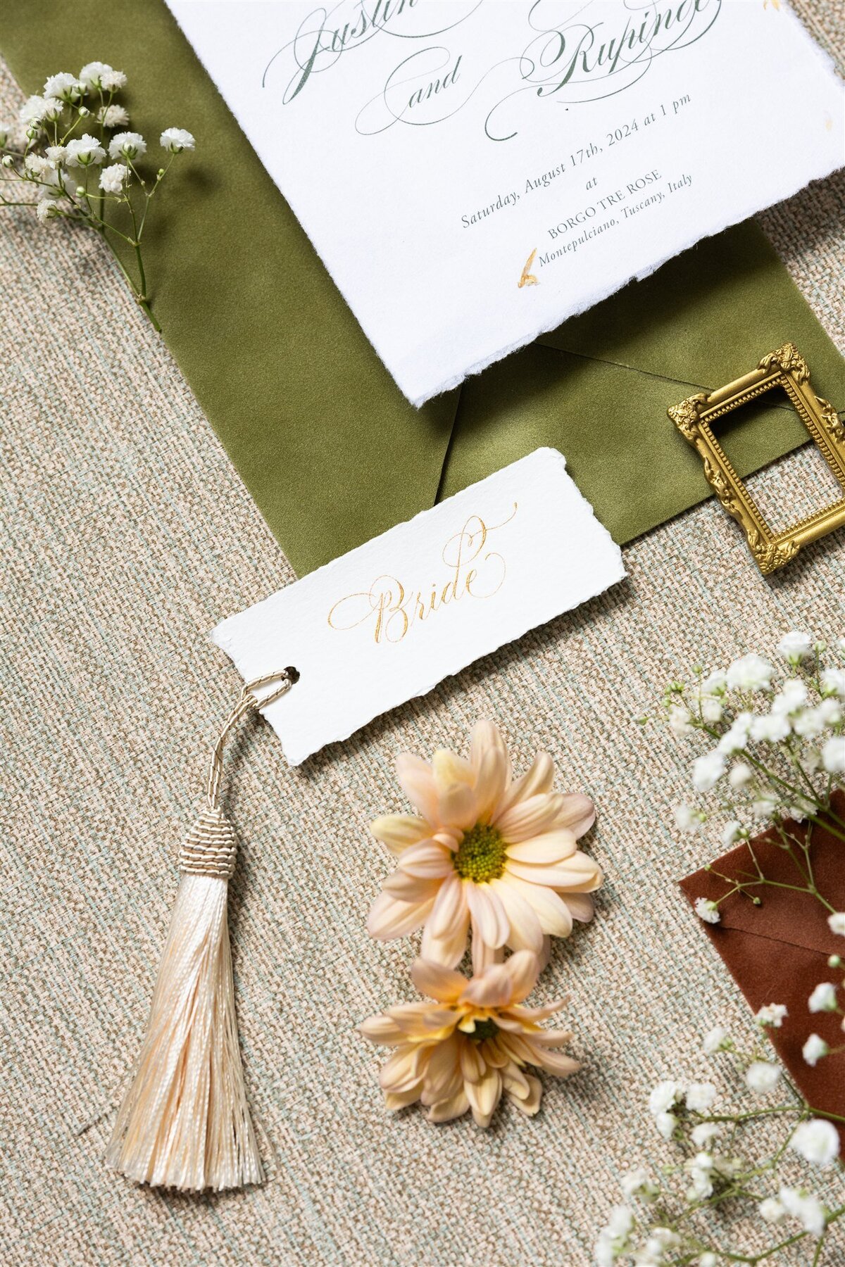 Tuscany Italy destination wedding invitation 7