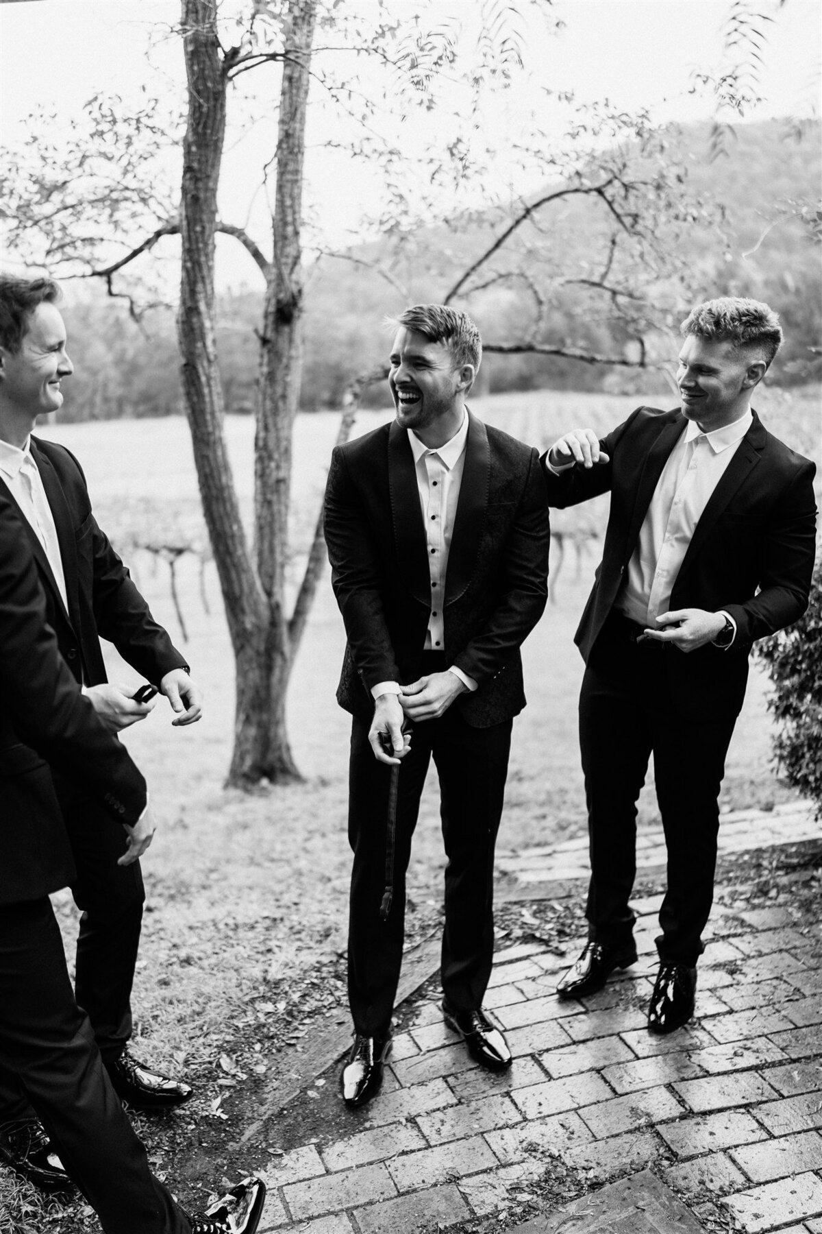 Join the dapper groom and his merry band of comrades in a tale of camaraderie, mischief, and pre-wedding adventures!