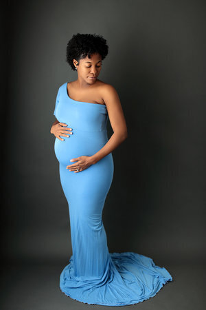 Light Blue Maternity Dress Gown Charlotte