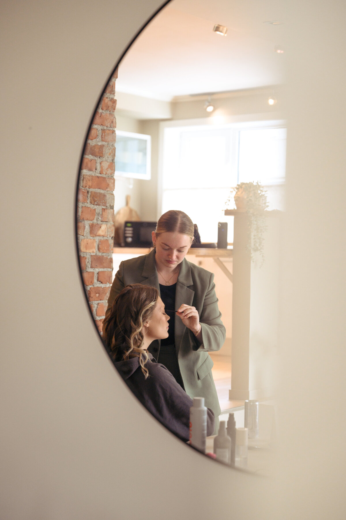 Make-up artist working on location in Europe