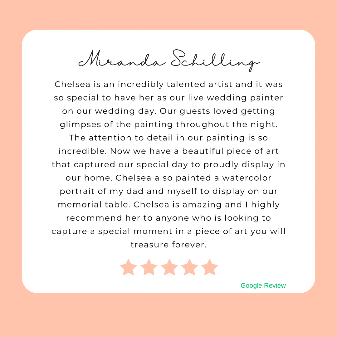 Review of live wedding painter Fine Art of Eden
