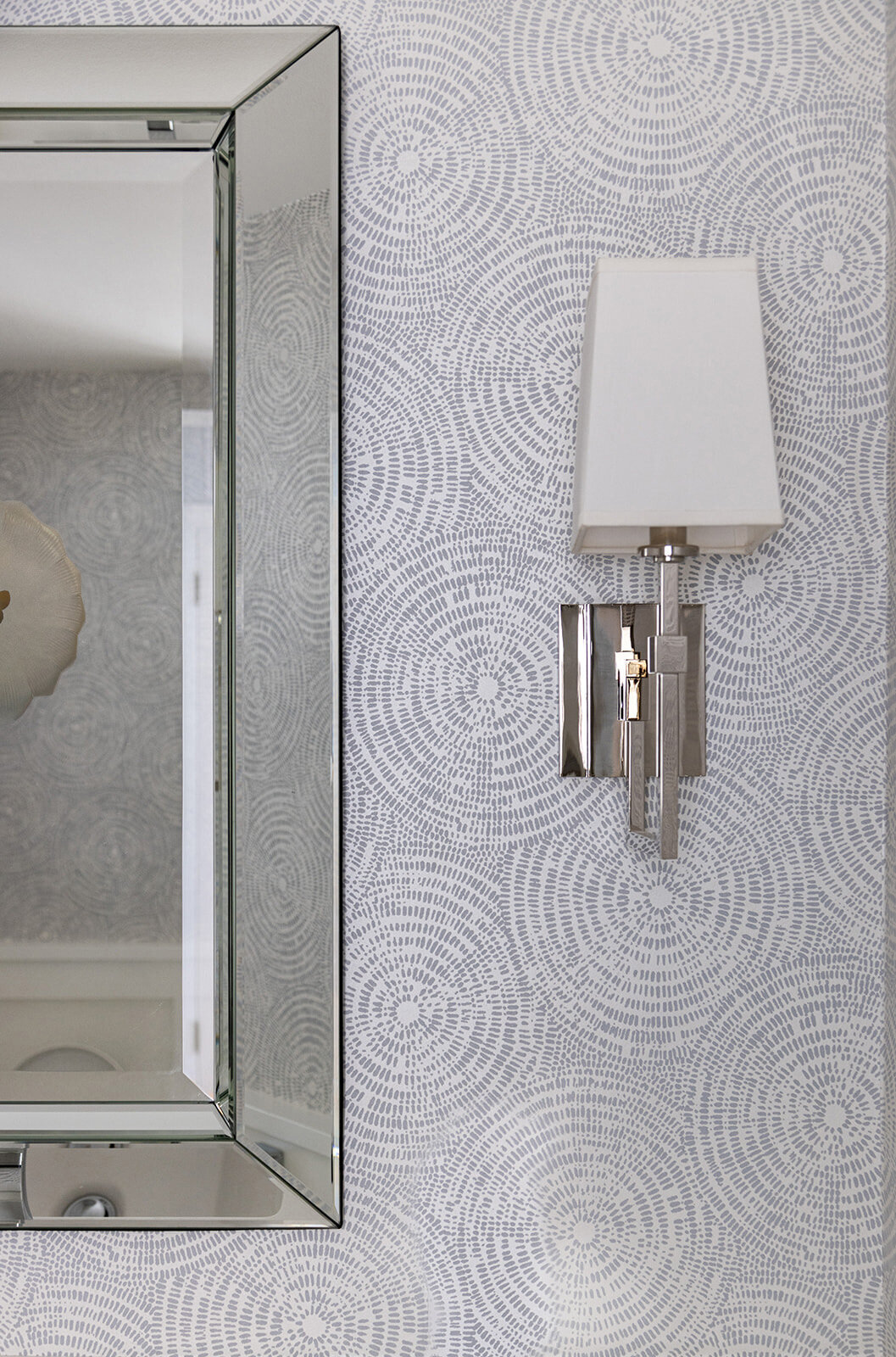 Powder Room Mirror and Minimal Balloon