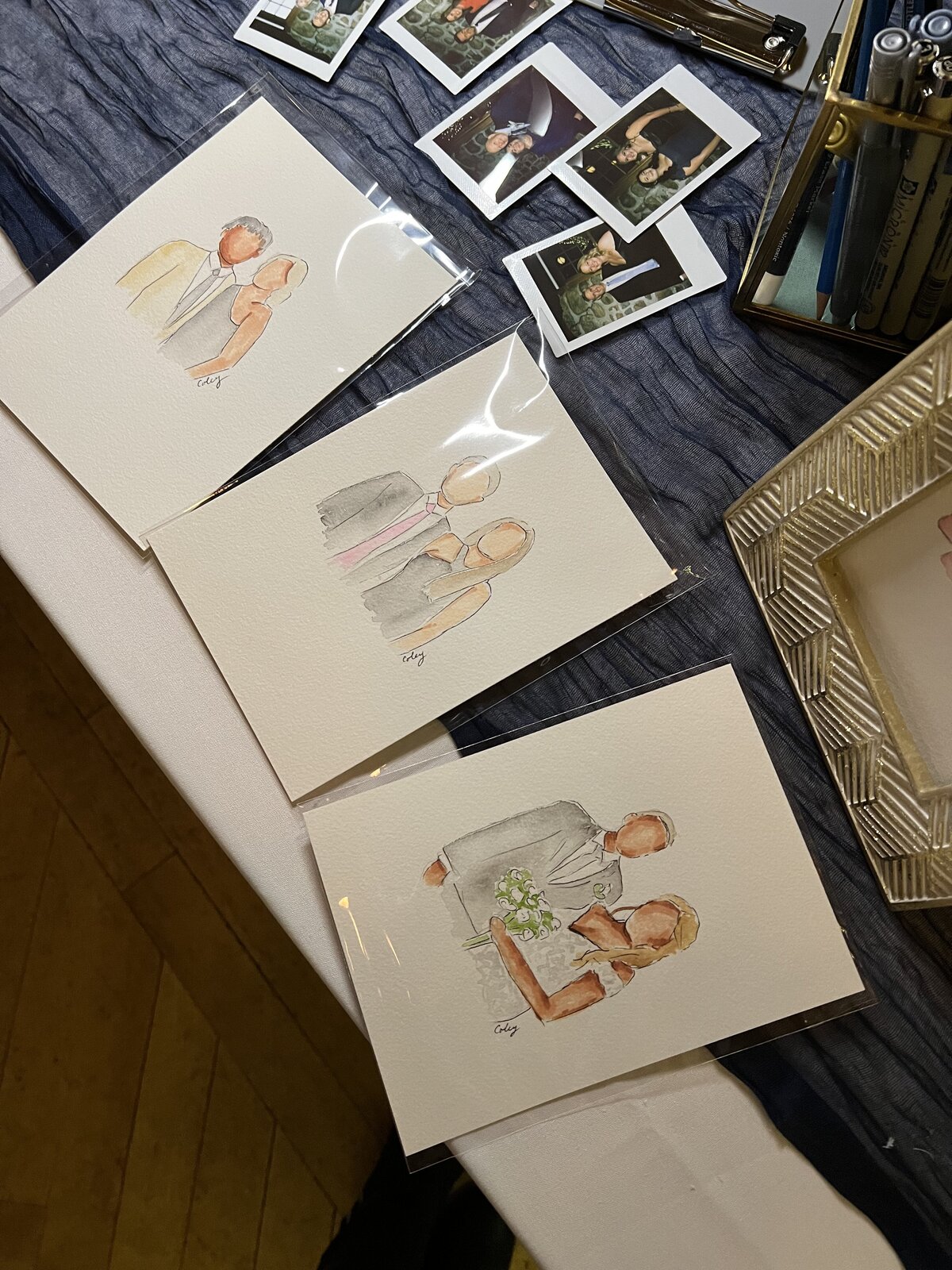 Live Watercolor Portraits at the Towers in Narragansett