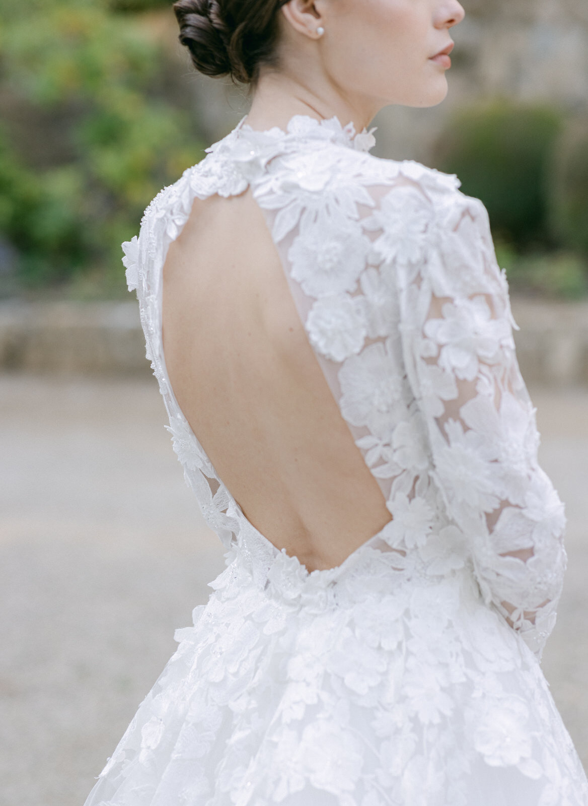 bridal gown back detail