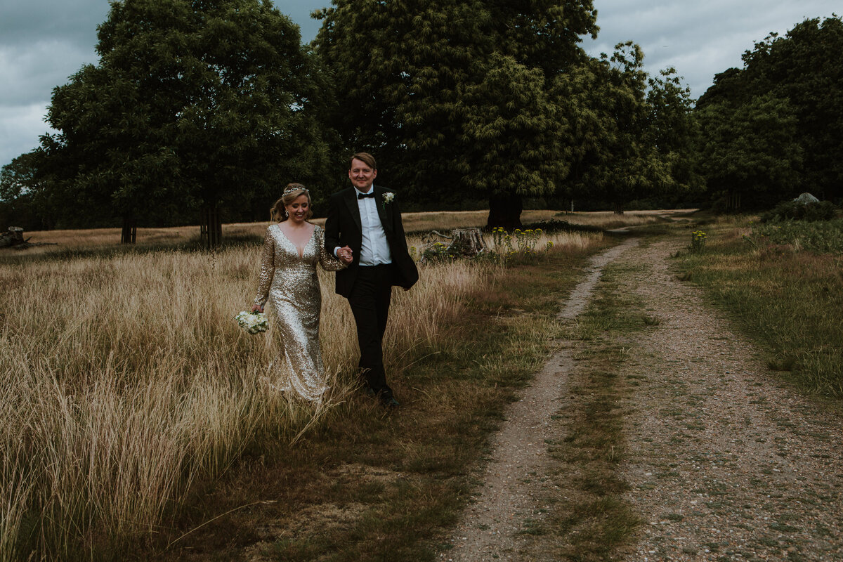 Intimate wedding in Richmond Park London