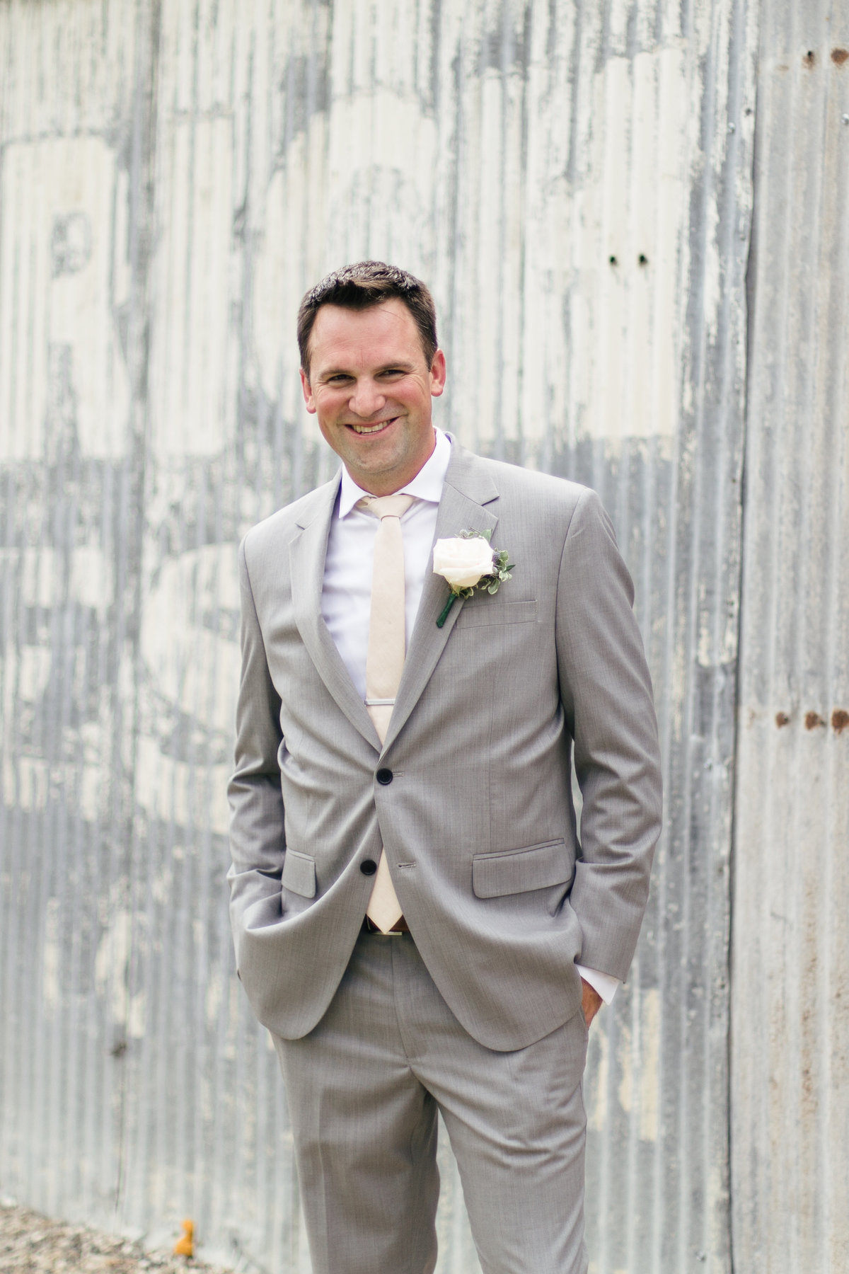 Groom portrait at 1880 Union Hotel Wedding