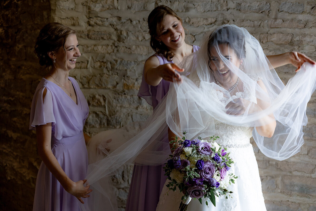 cute-sister-wedding-portrait-with-wedding-veil