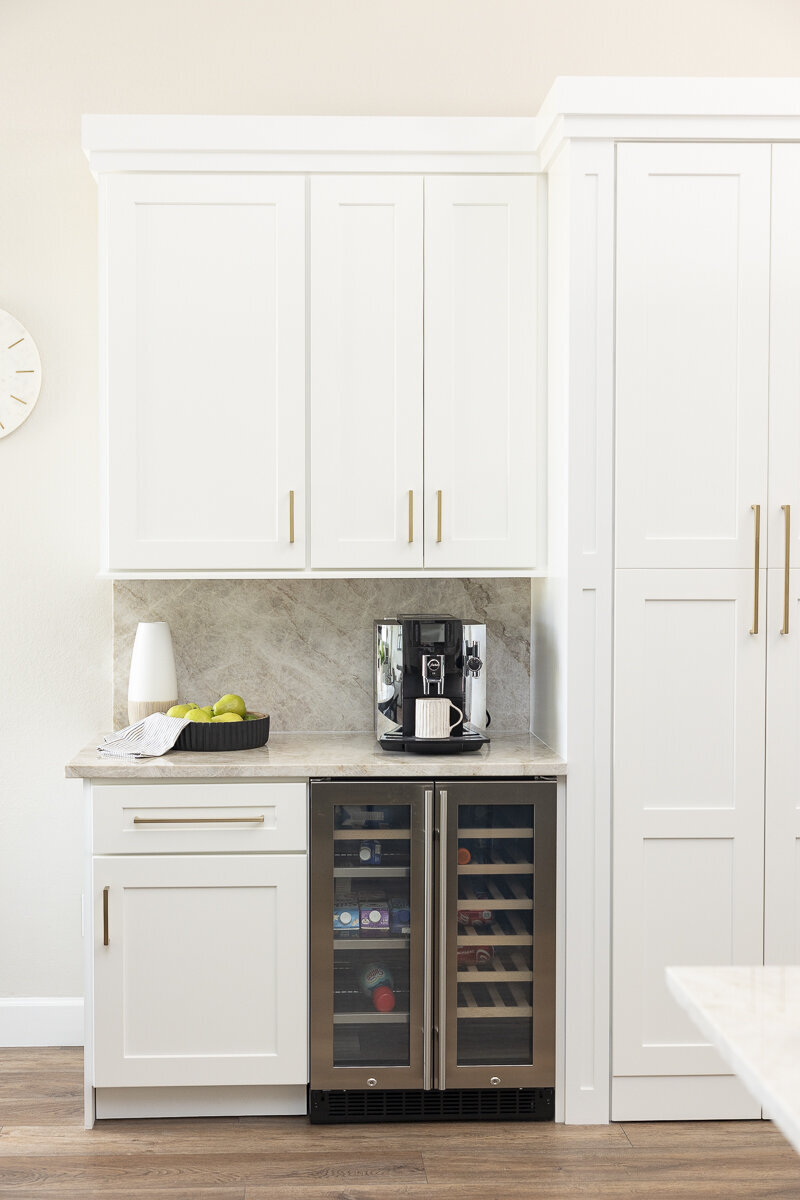 dewine design orlando interior designer windermere full home renovation coffee nook with wine cooler