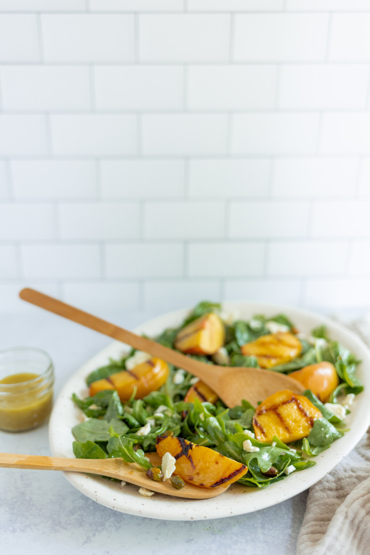Fresh Grilled Peach Salad-13