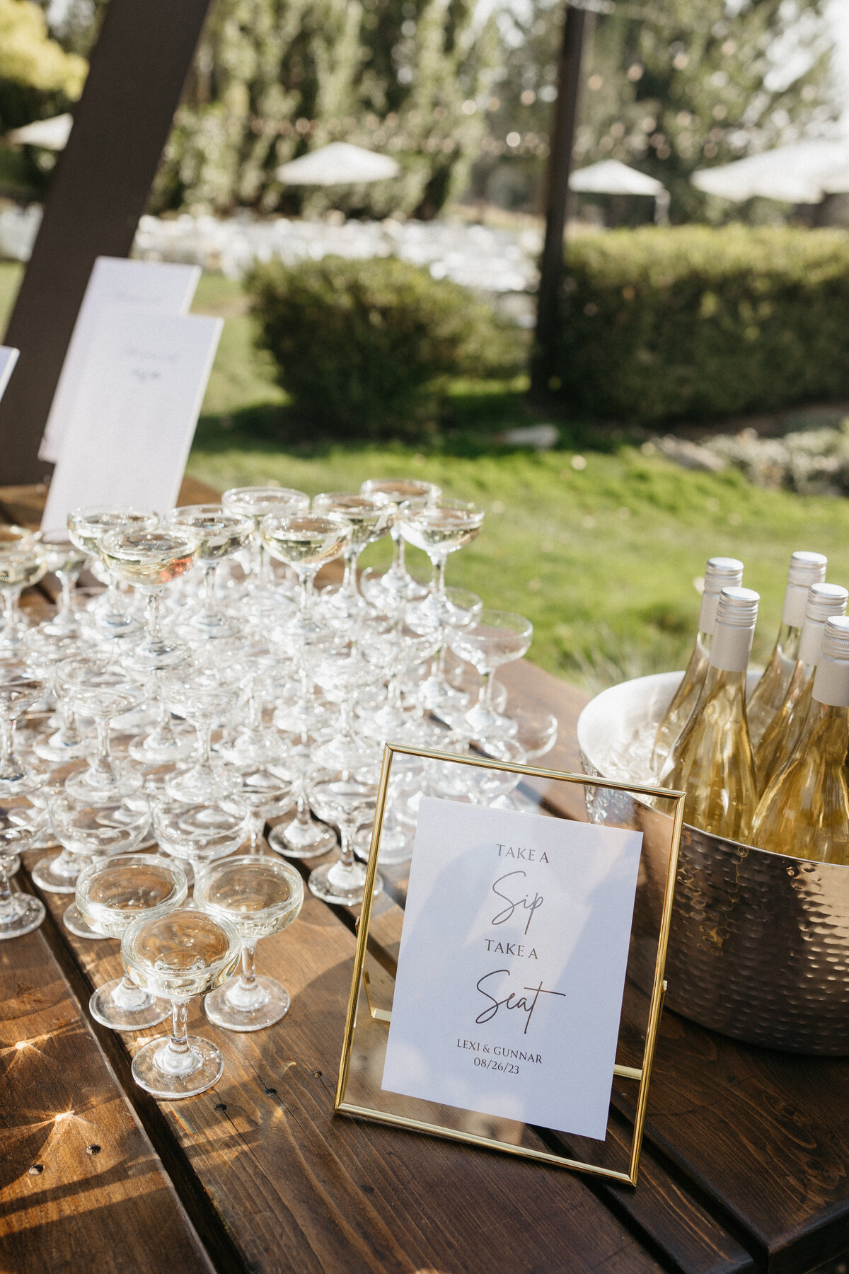 Champagne Wedding Details