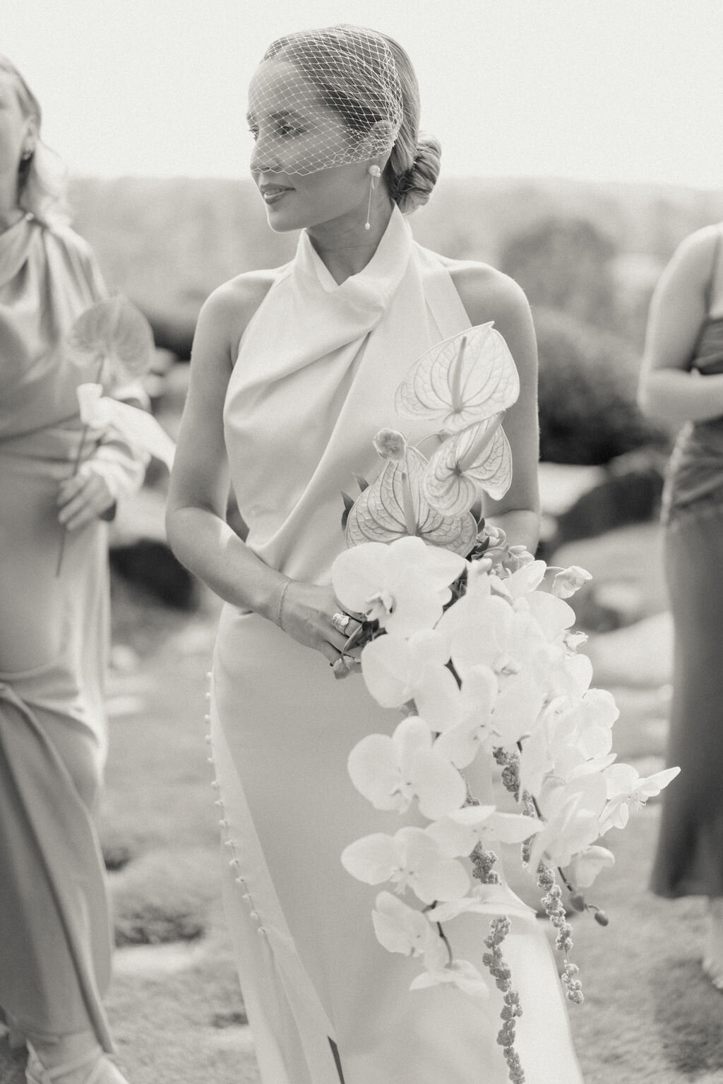 sasha-wedding-gown-orchid-bouquet