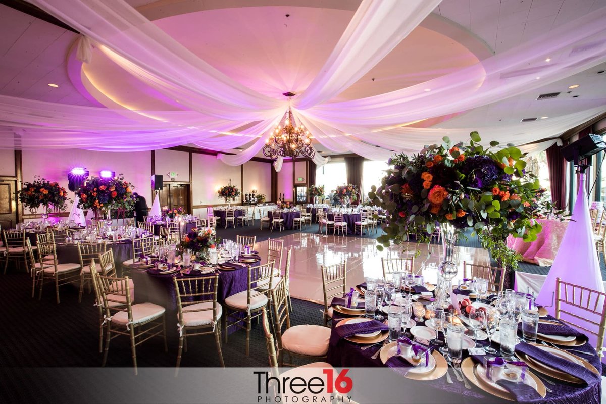 The Reef Long Beach Wedding Reception table setup