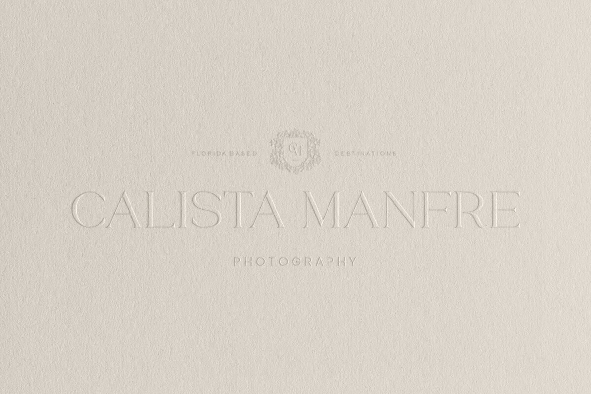 a mockup of an elegant logo embossed on stationery