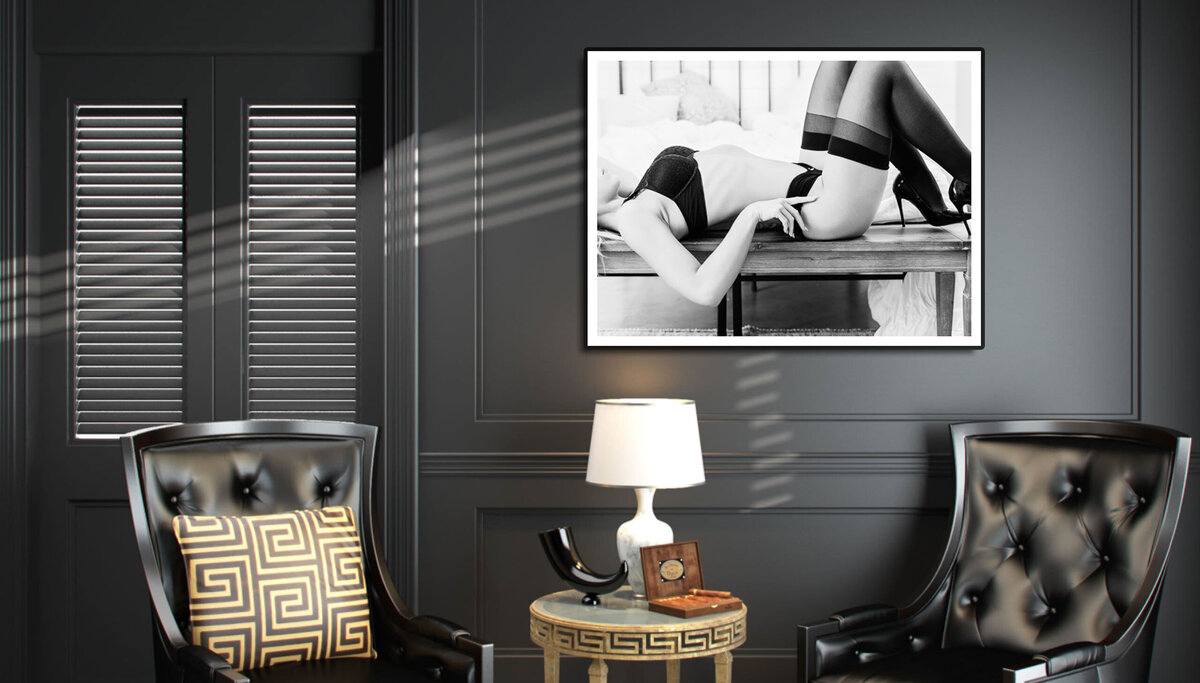 Modern wall art print captures the essence of confidence and beauty.