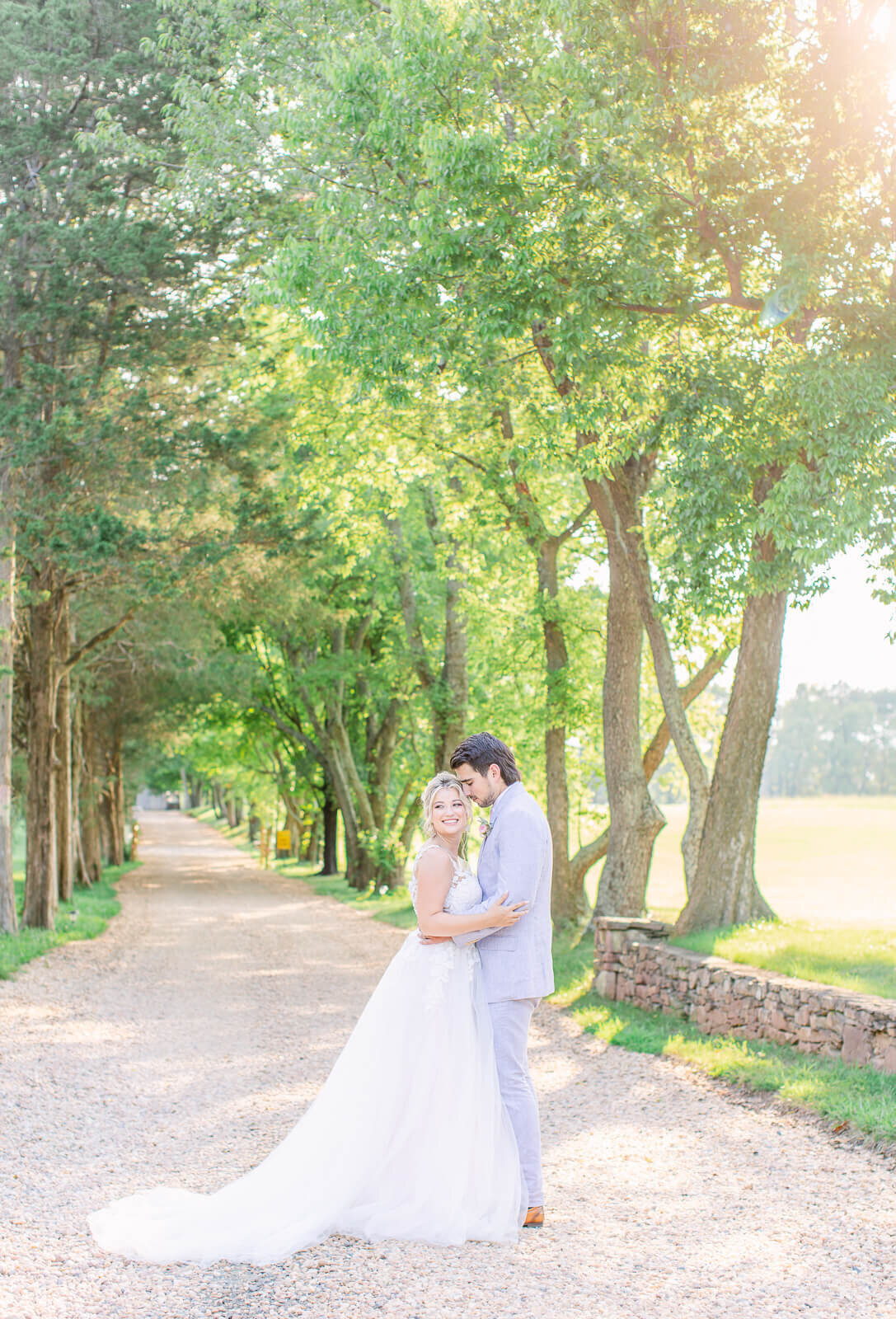 Golden hour Wedding Portraits at Great Marsh Estate. Captured by Bethany Aubre Photography.