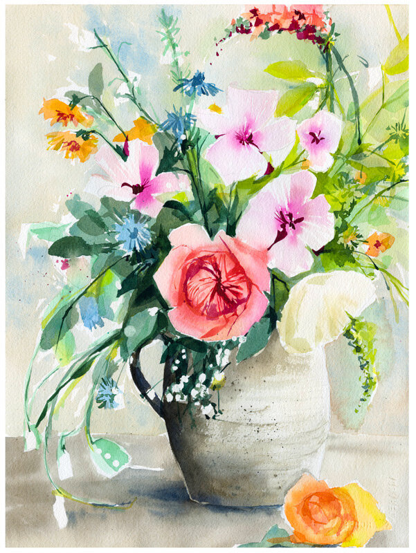 aquarelle-vase-bouquet