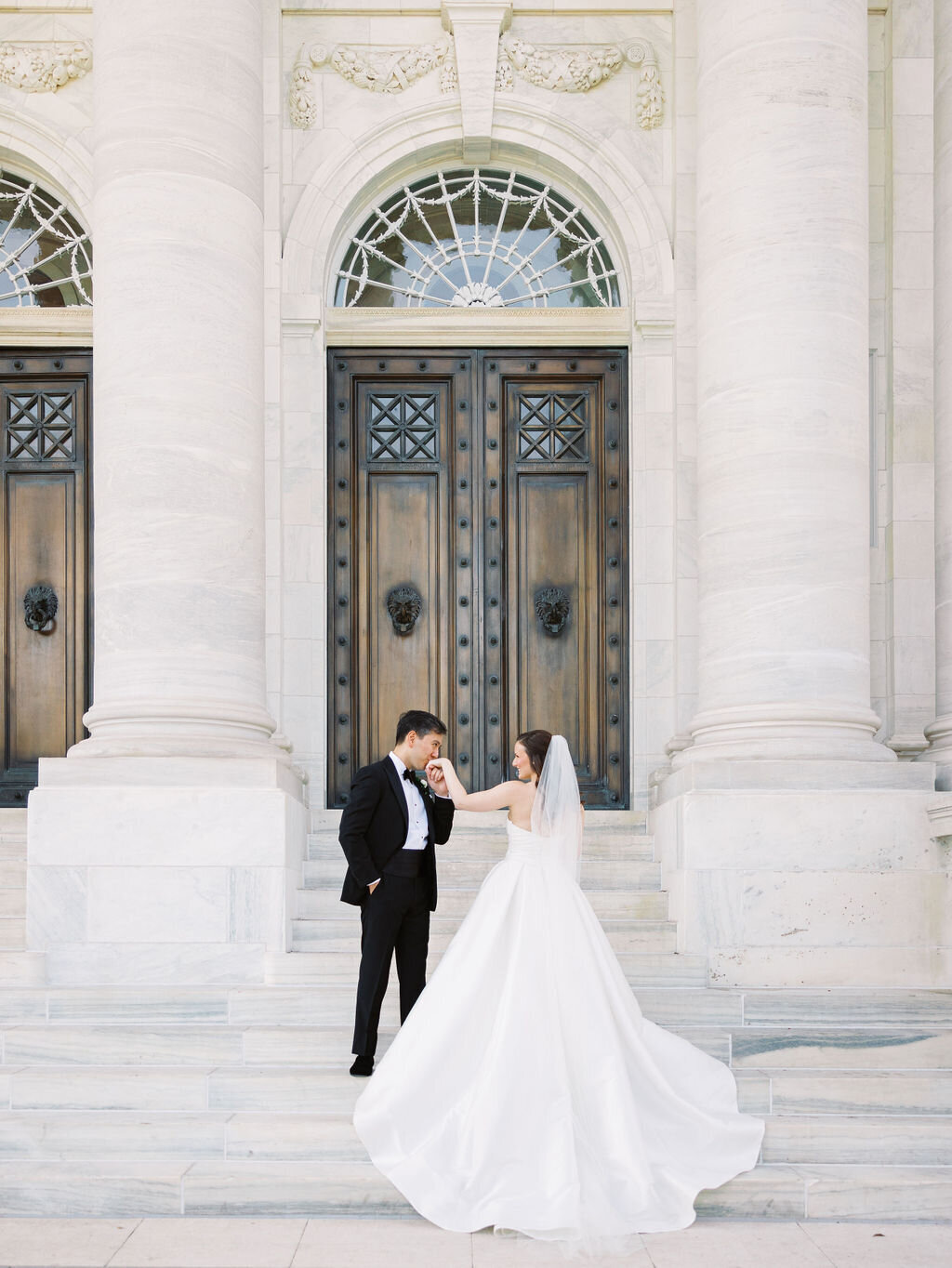 Client Photo outside of DAR Constitution Hall
