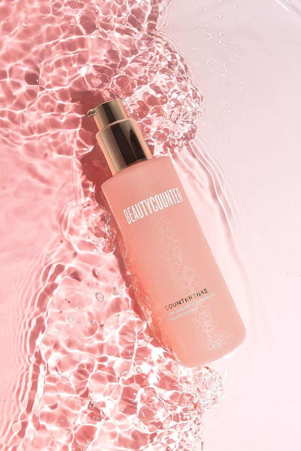 skin cleanser styled for product photography
