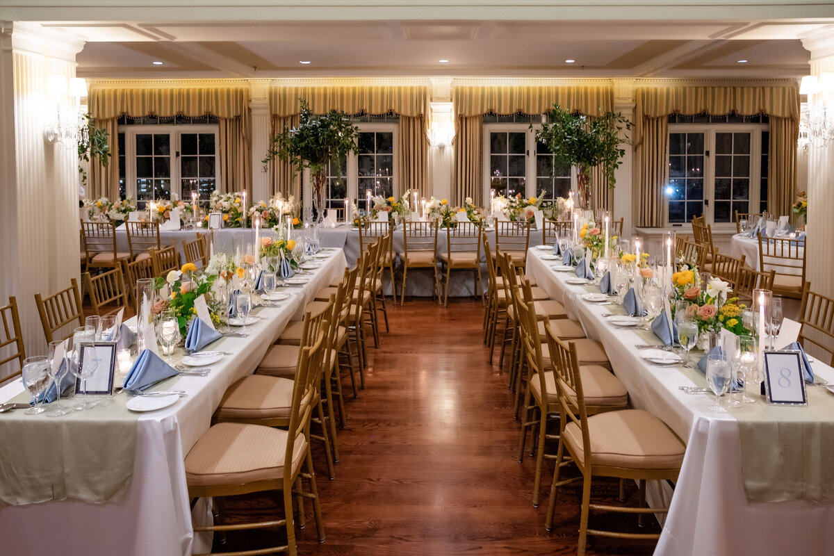 pittsburgh golf club wedding dinner room setup