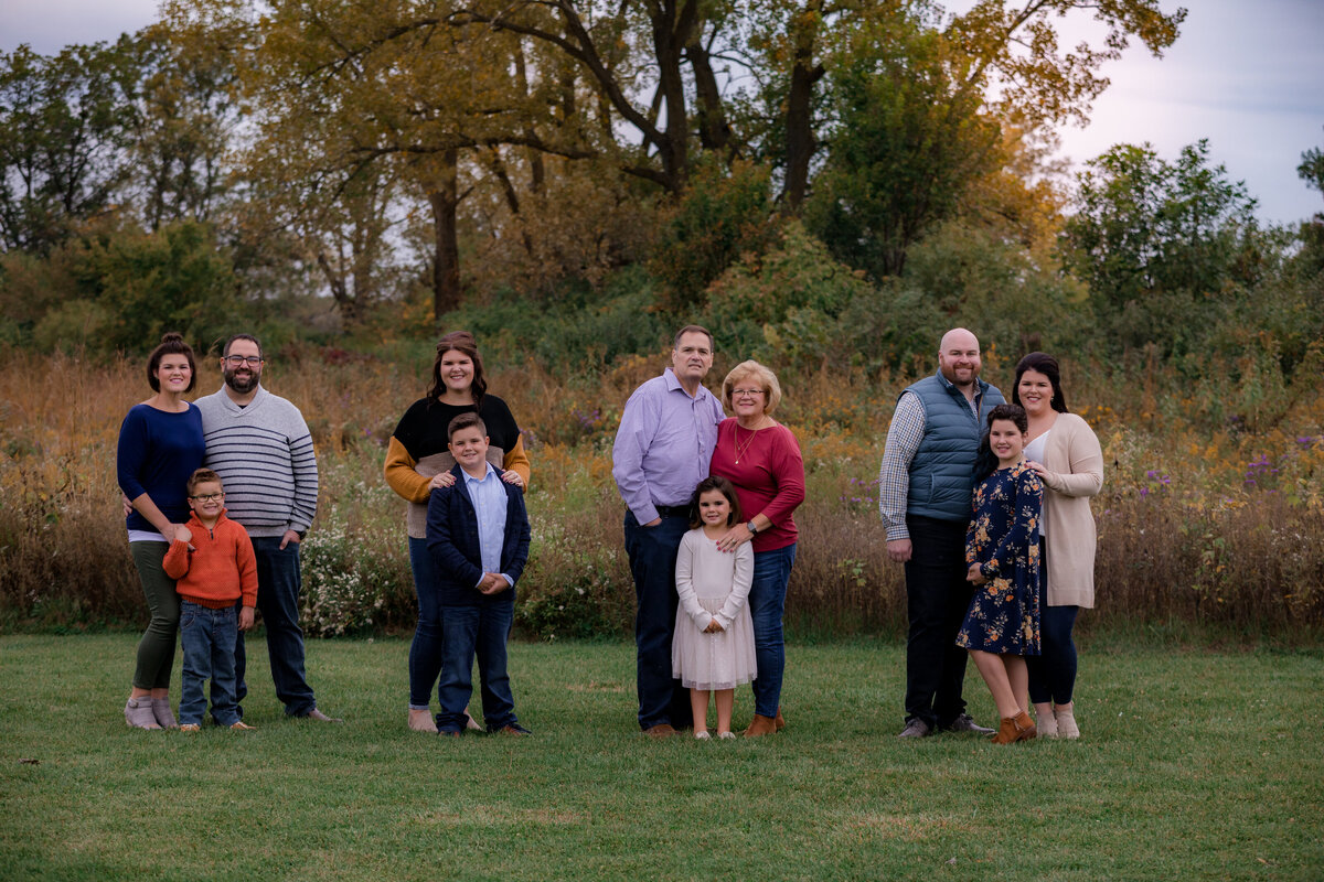 An extended family portrait in Joliet il.