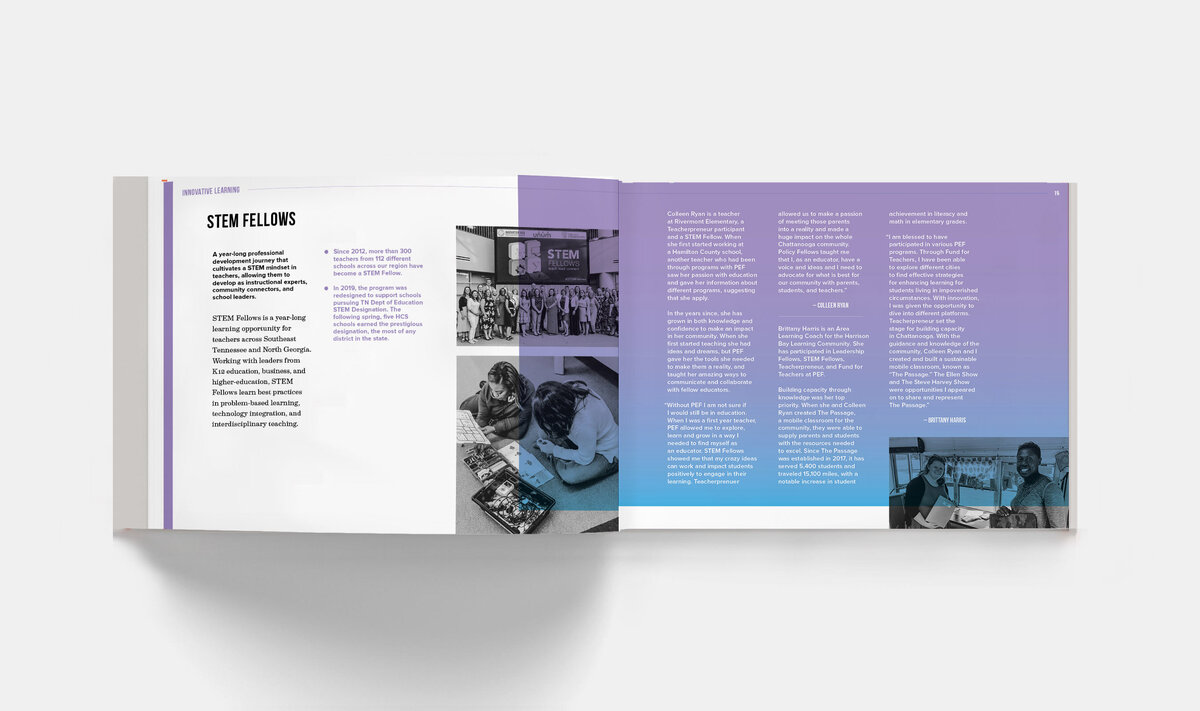 PEF Annual Report Book Design - STEM