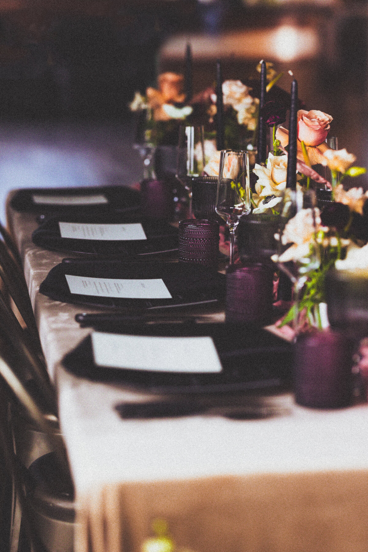 Intimate wedding reception decor, Novi, MI - https://methodandmatte.com/