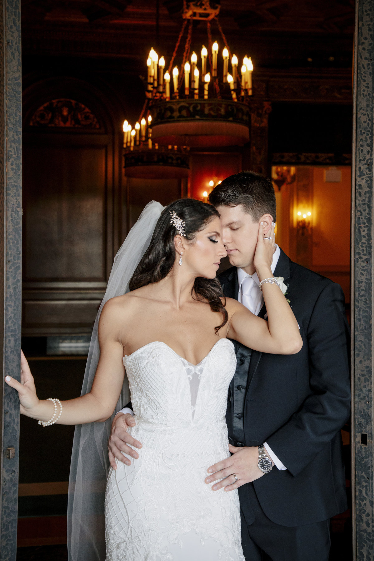 bride and groom at monmouth university wedding