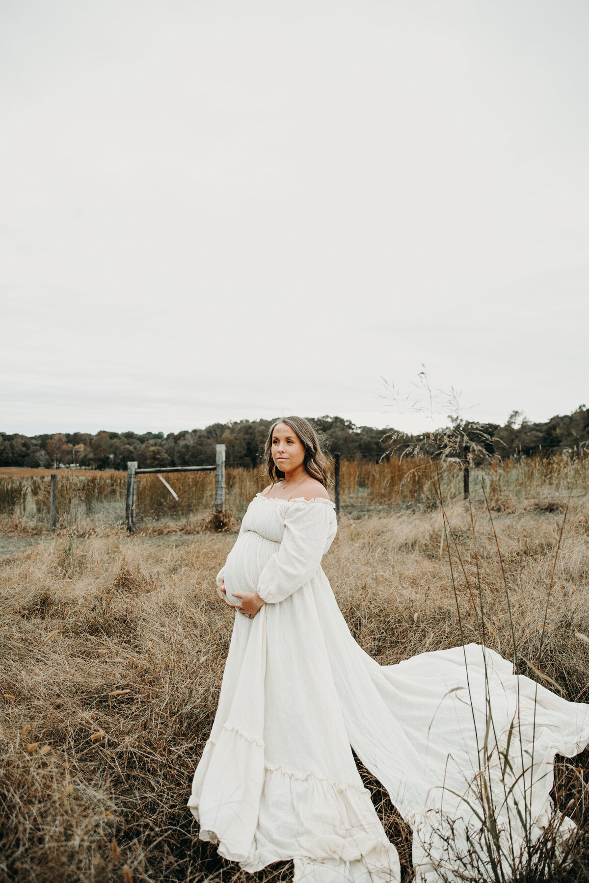 white maternity dress