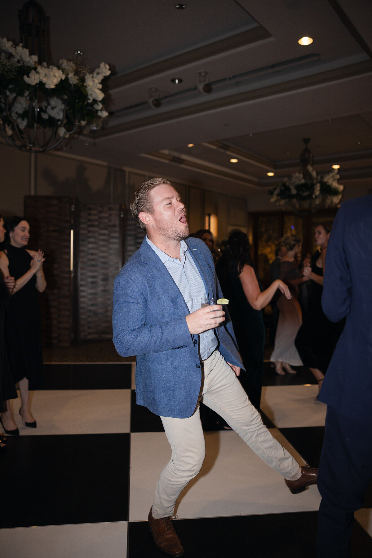 Guest dancing at wedding reception at PVCC in Arizona