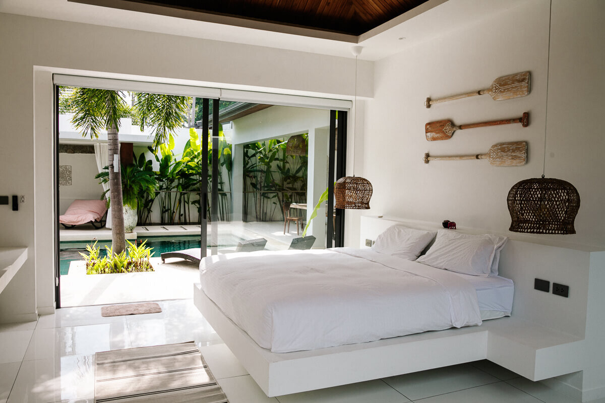 Room in Casa Orientale. a beautiful Balinese-style villa, surrounded by lush vegetation, near Mae Nam in Koh Samui Thailand.