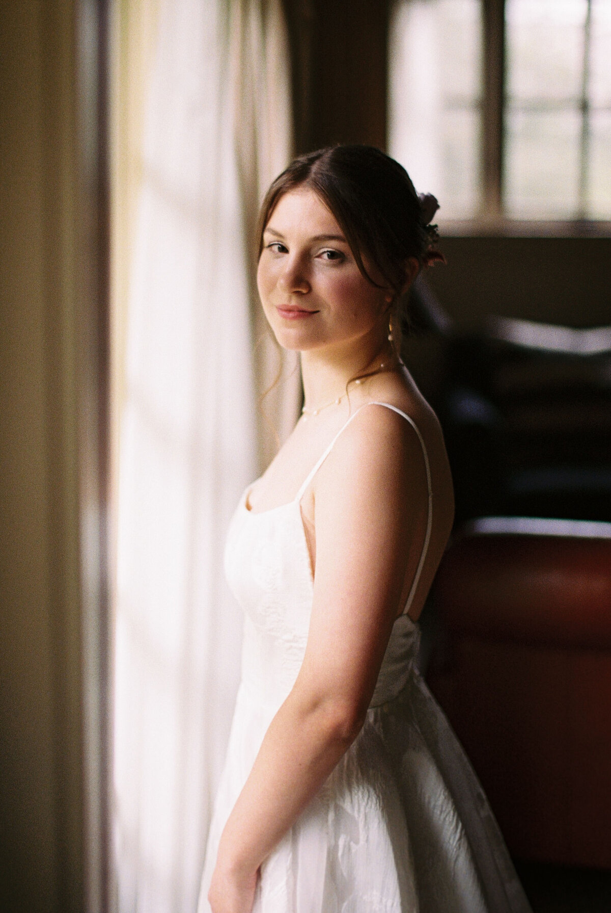 bride in window