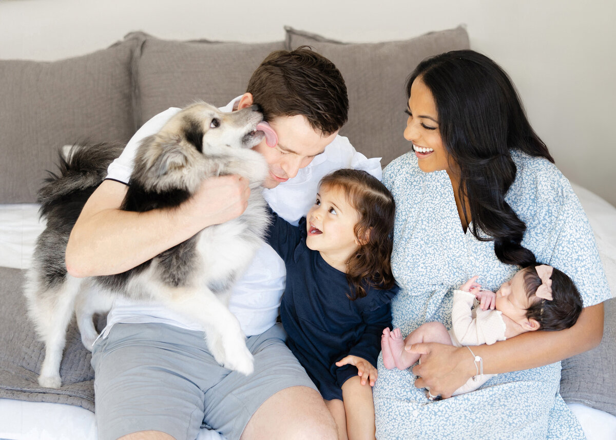 Family portrait with dog in DC