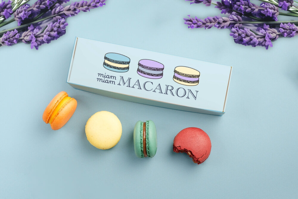 Miam Miam Macaron Facebook Cover mockup