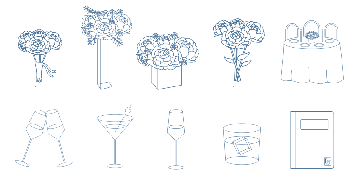 Custom branding icons for Planned Elegance