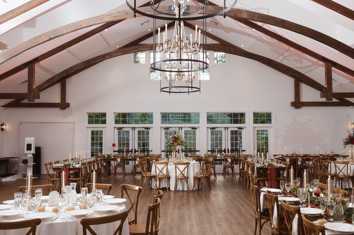 wedding reception ballroom at the inn at millrace pond nj