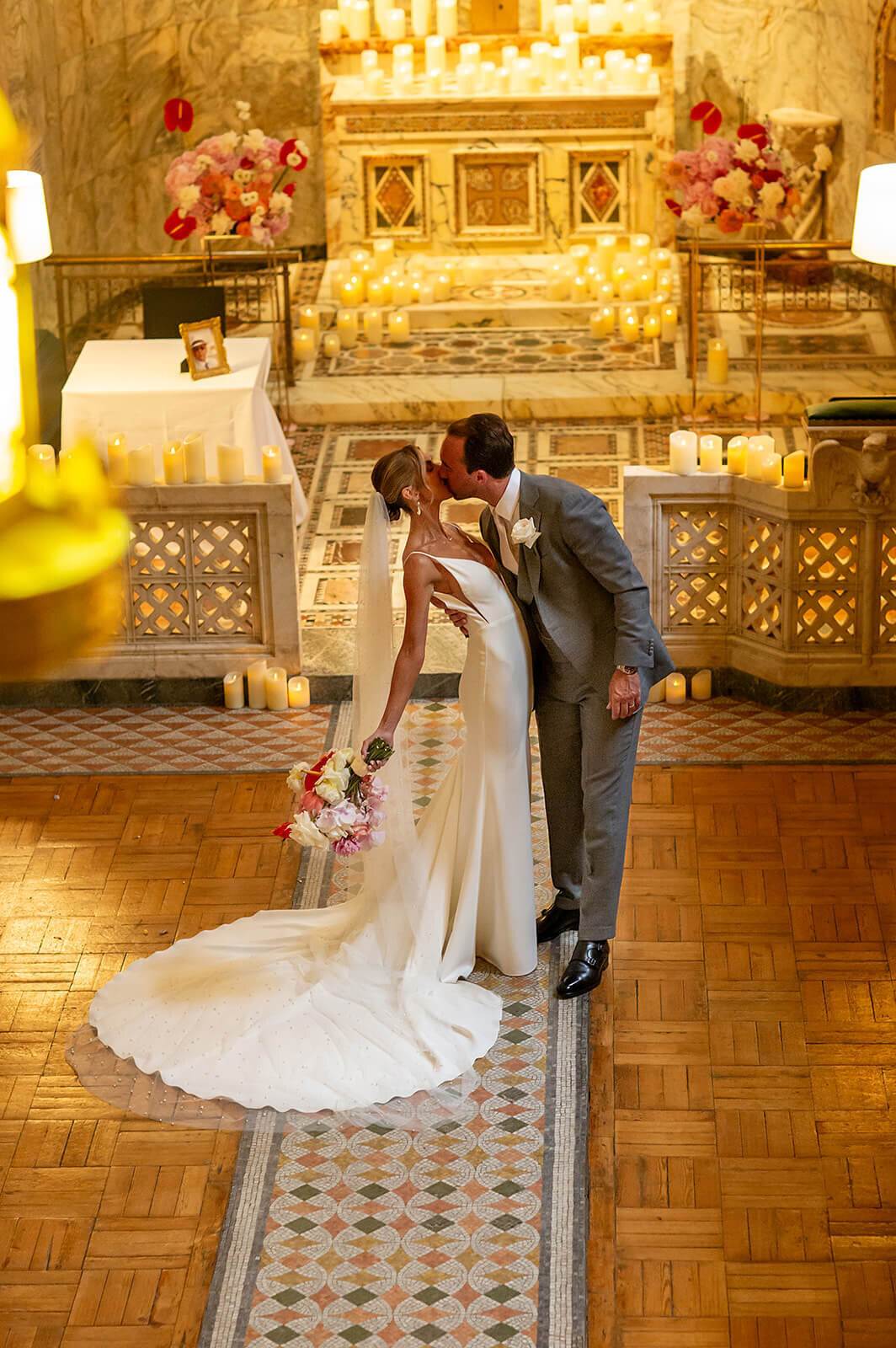 Bride and groom kissing London Editorial Photo