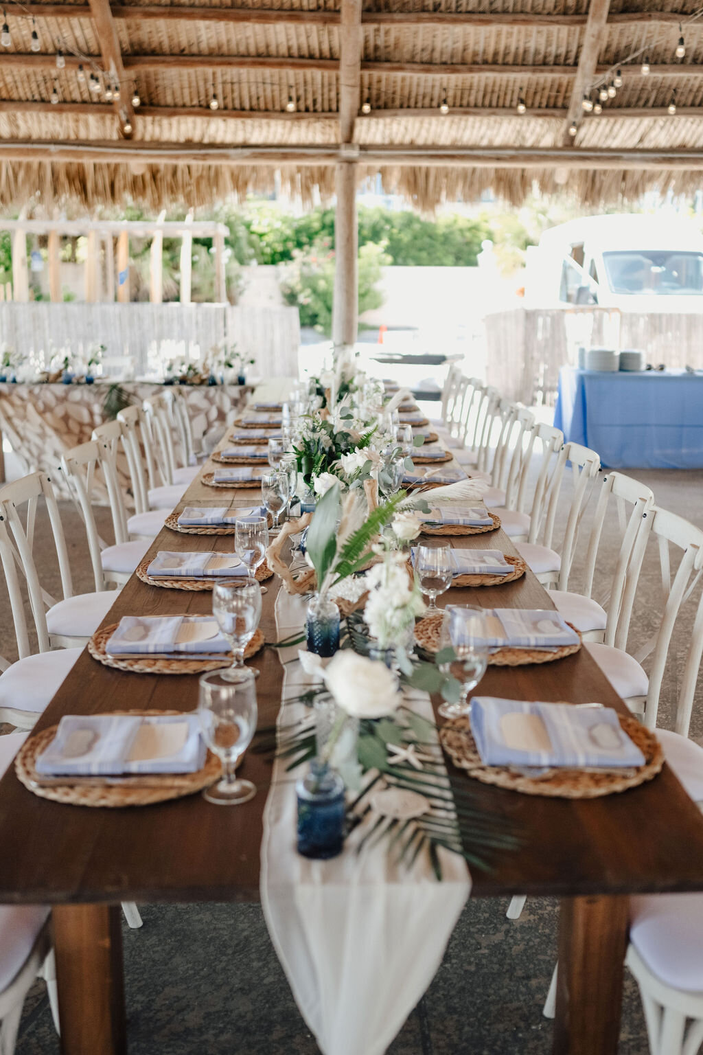 22 - Postcard Inn LGBTQ Destination Beach Wedding Reception Table - Tampa Bay Wedding Planner