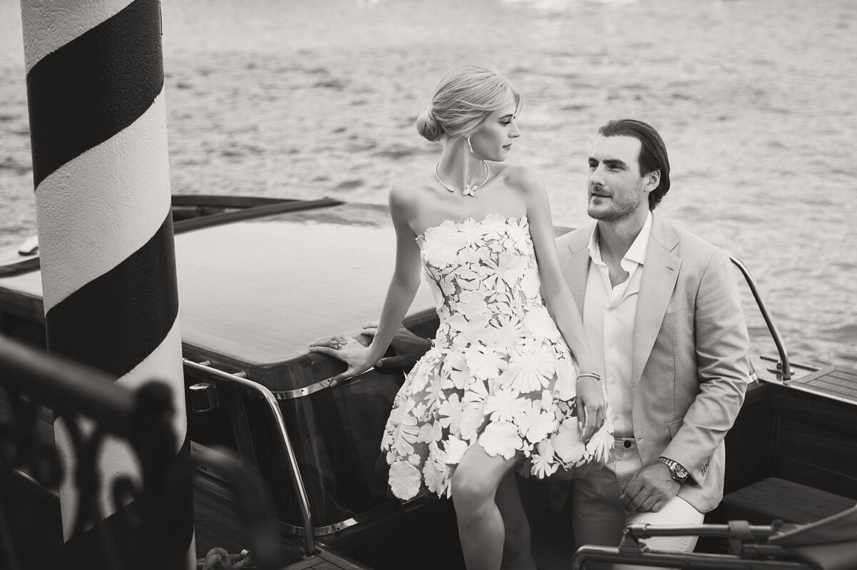 Ryan Pulock adn wife Danielle before their wedding in Venice