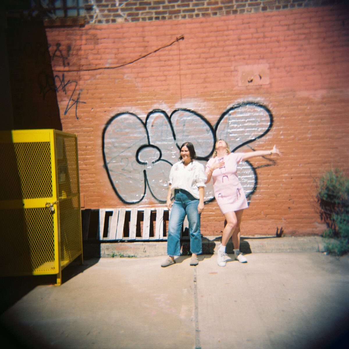 Photo of Hurry Up & Have Fun on film in Gowanus Brooklyn by Mira Park Photography NY based wedding photographer