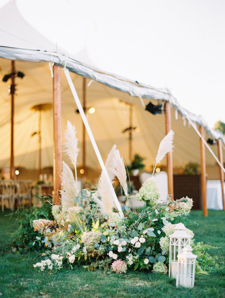 reception tent at weekapaug inn