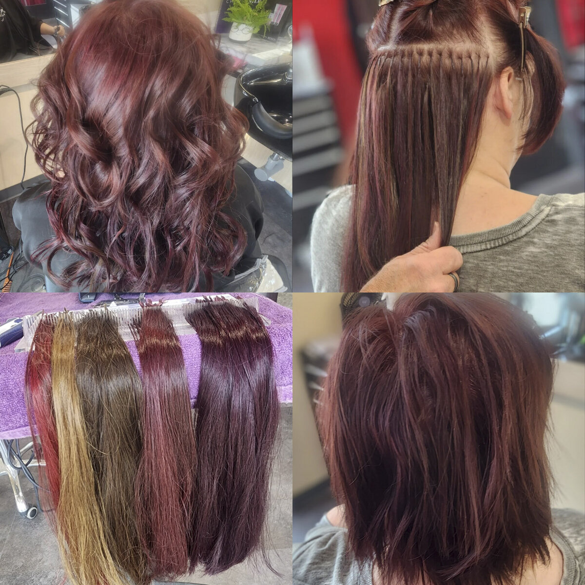 Colorful hair extensions