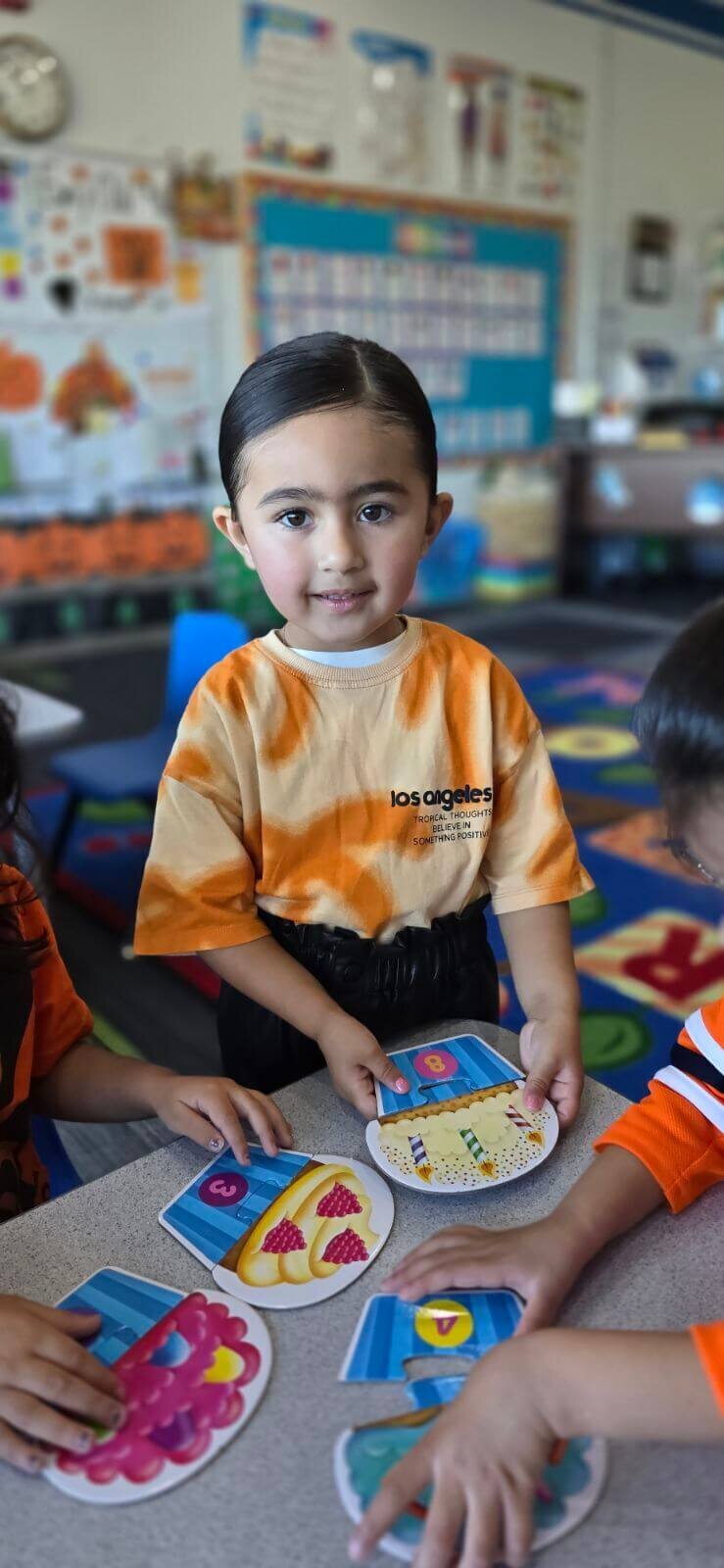Girl Learning To Count