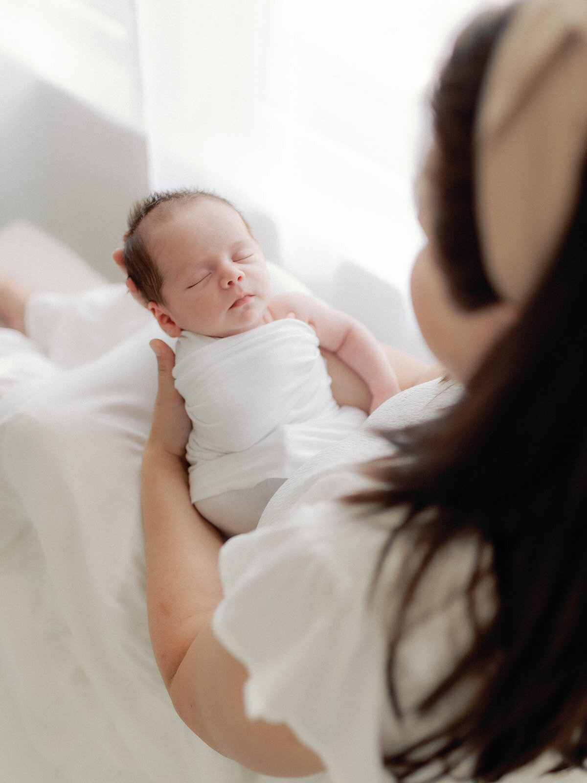 Mom holding baby