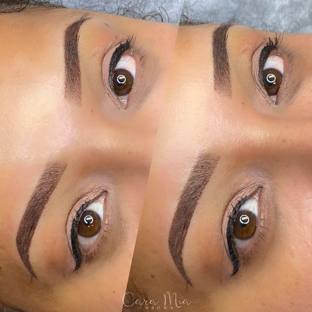 Ombre Powder Brows before and after