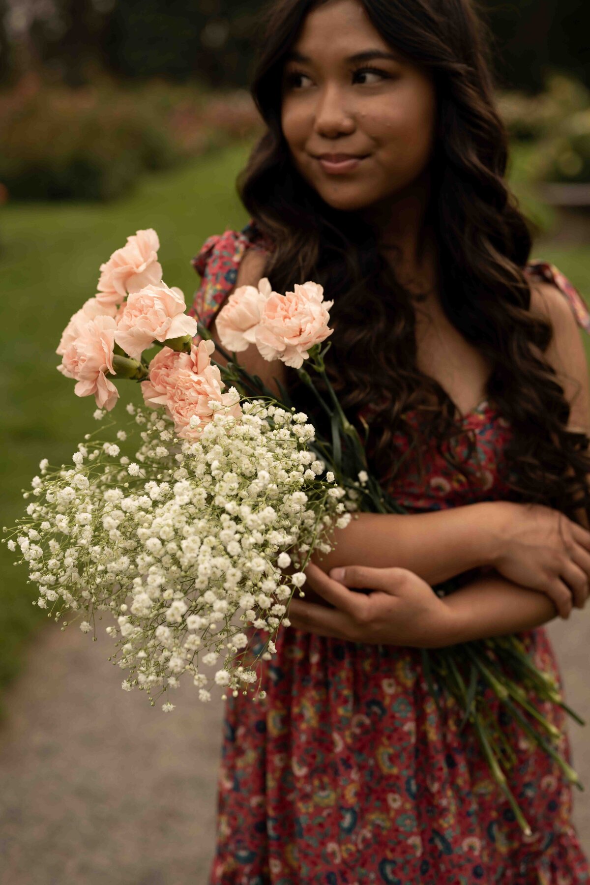 Senior Girl with Flowers