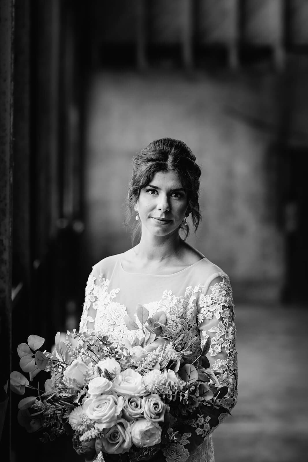 Bride, black and white