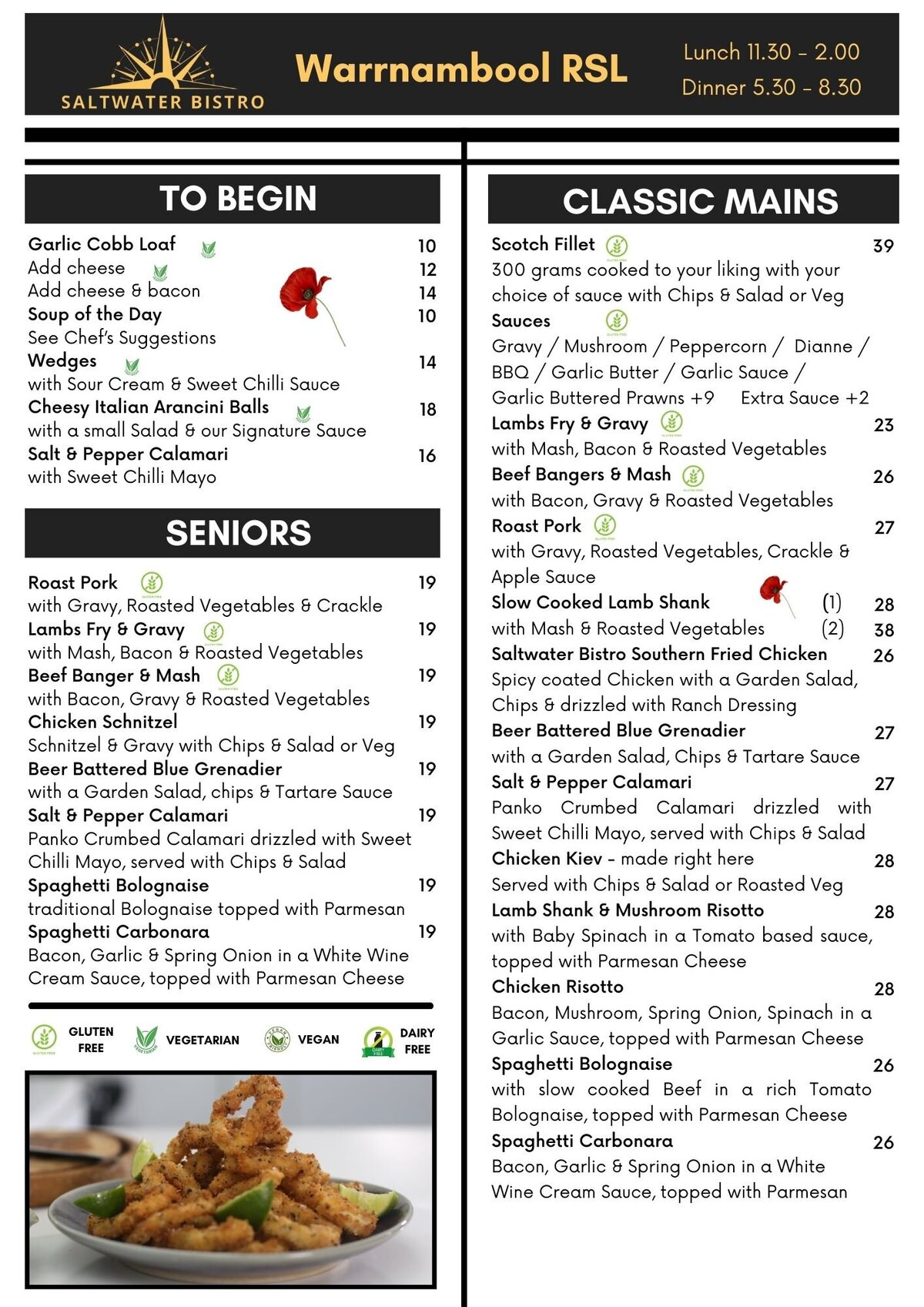 Main Menu Page 1