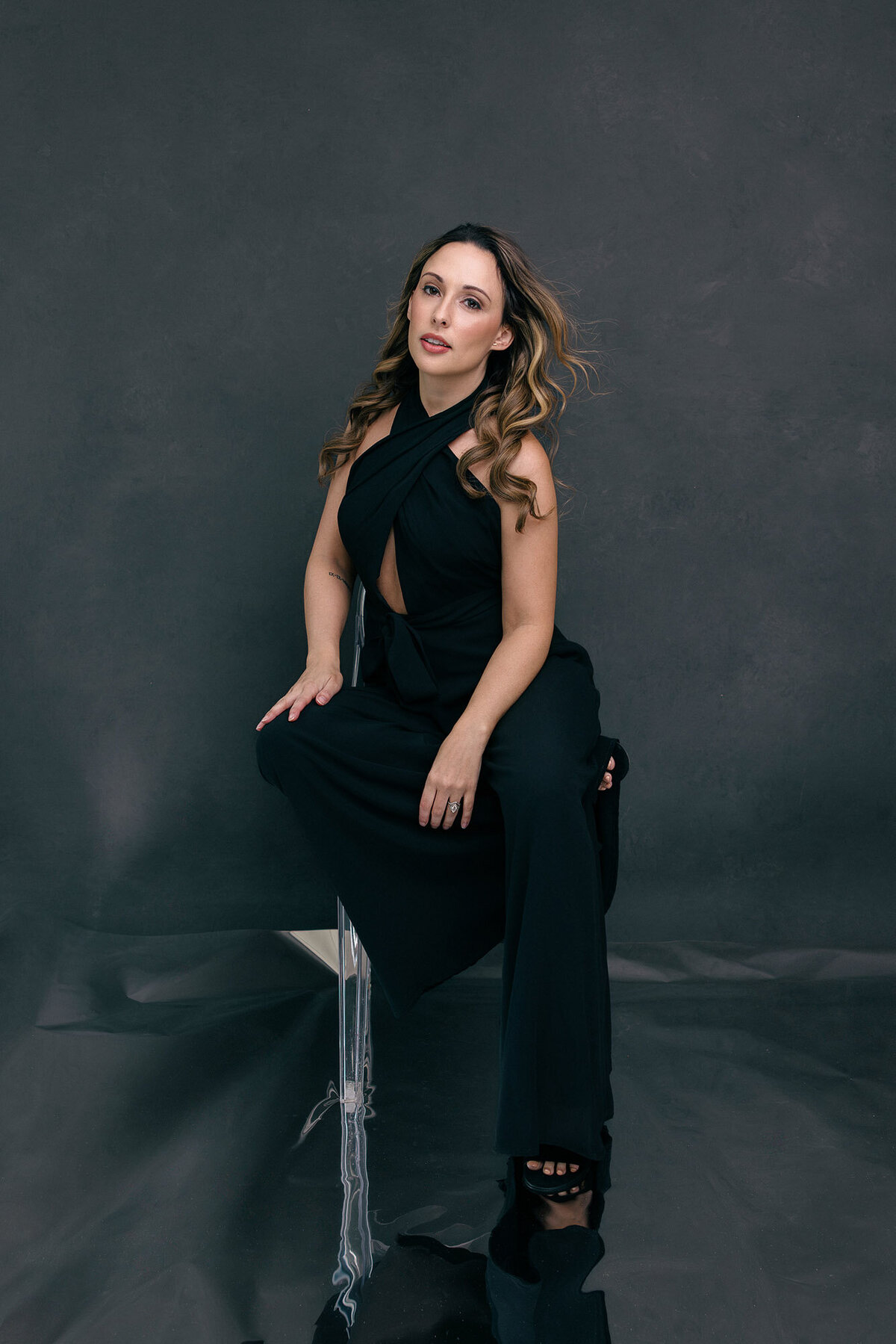 kaci-portrait-photoshoot-seated-branding-reflective-film