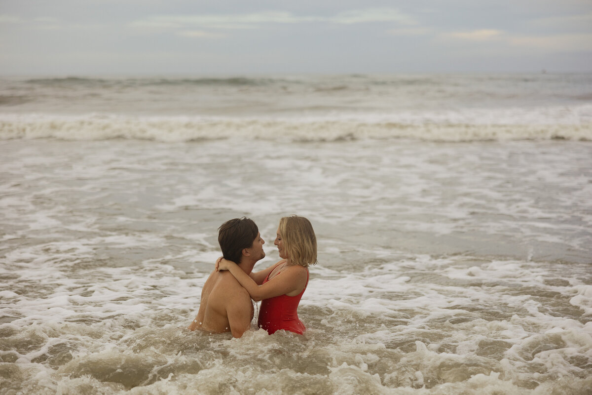 couples beach session st augustine florida